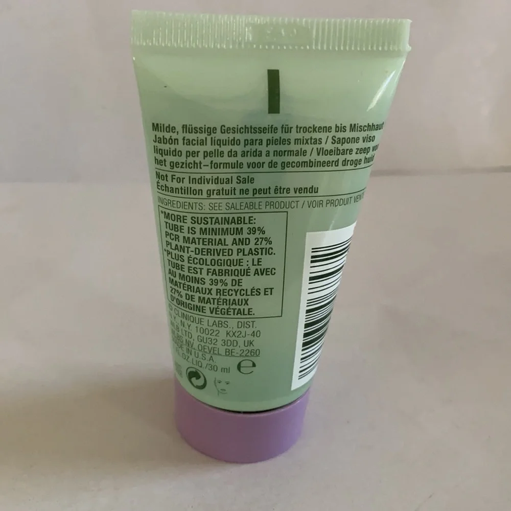 CLINIQUE All About Clean Liquid Facial Soap Mild 1oz NWOB